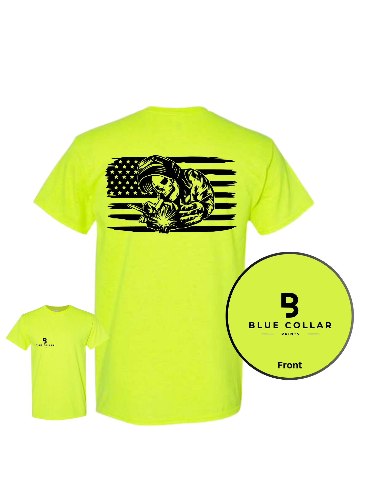 #1020-Skull TIG Welding Short Sleeve T-Shirt
