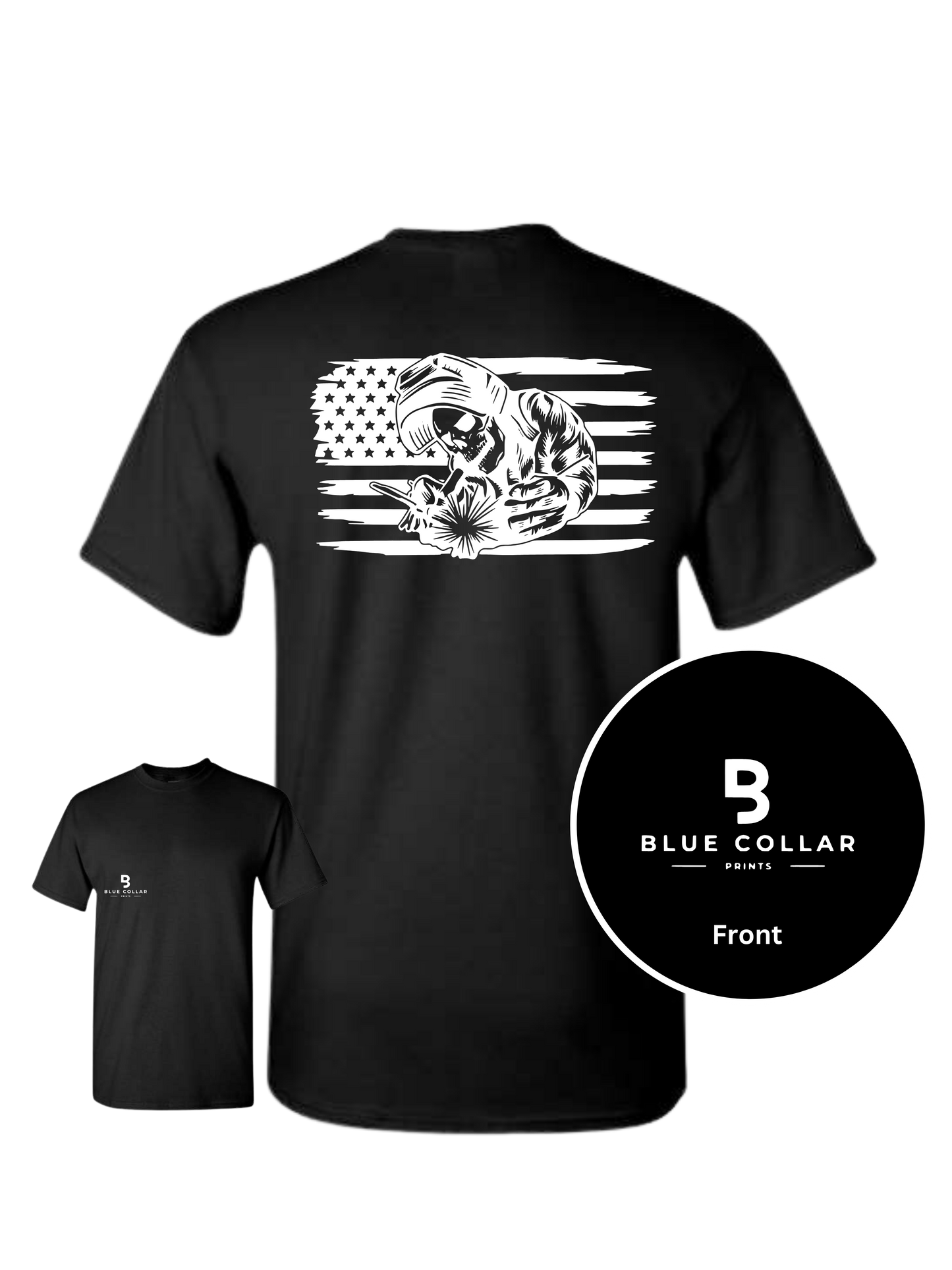#1020-Skull TIG Welding Short Sleeve T-Shirt