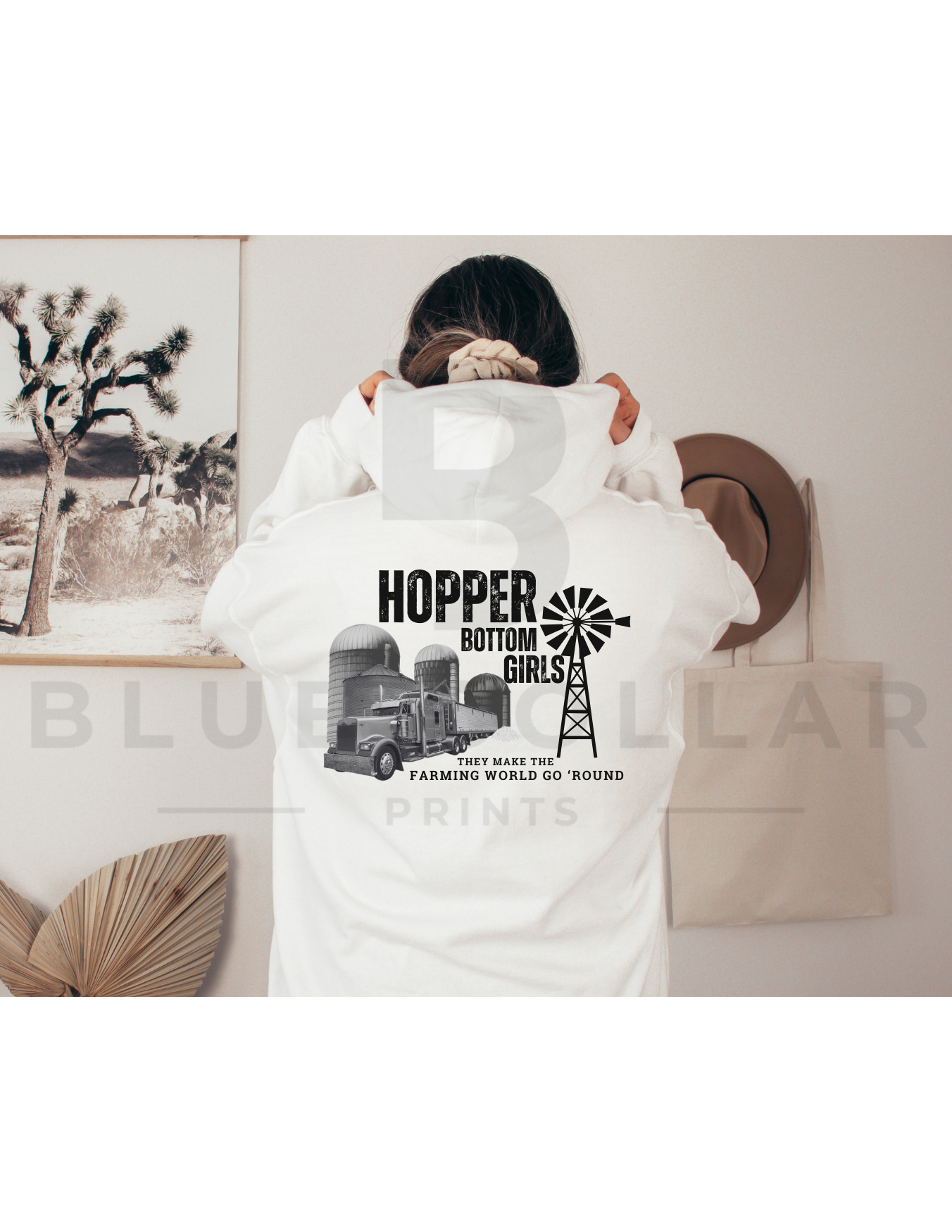 HOPPER BOTTOM GIRLS Make The Farming World Go Round Hoodie OR T-Shirt