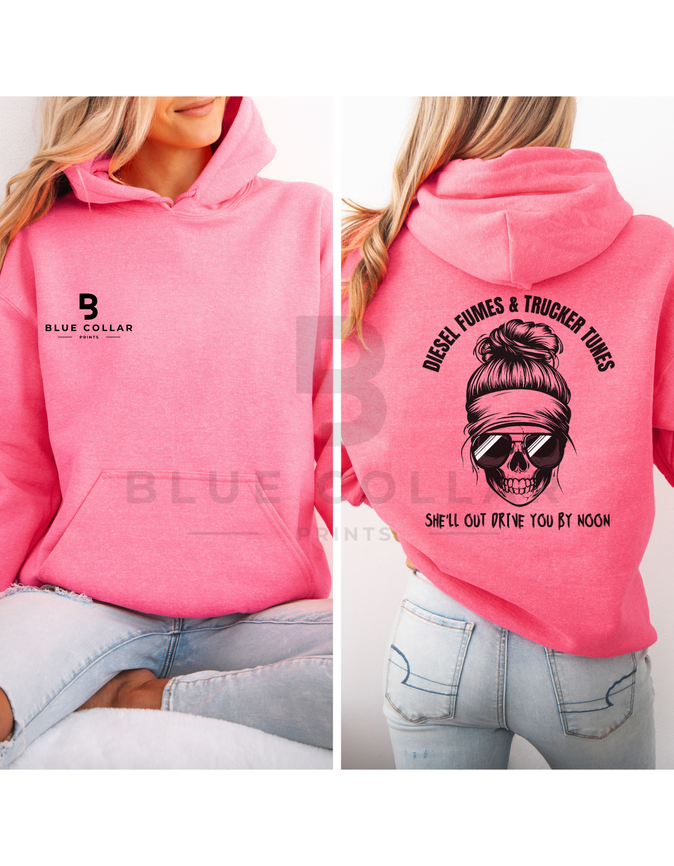 DIESEL FUMES and TRUCKER TUNES Hoodie OR T-Shirt