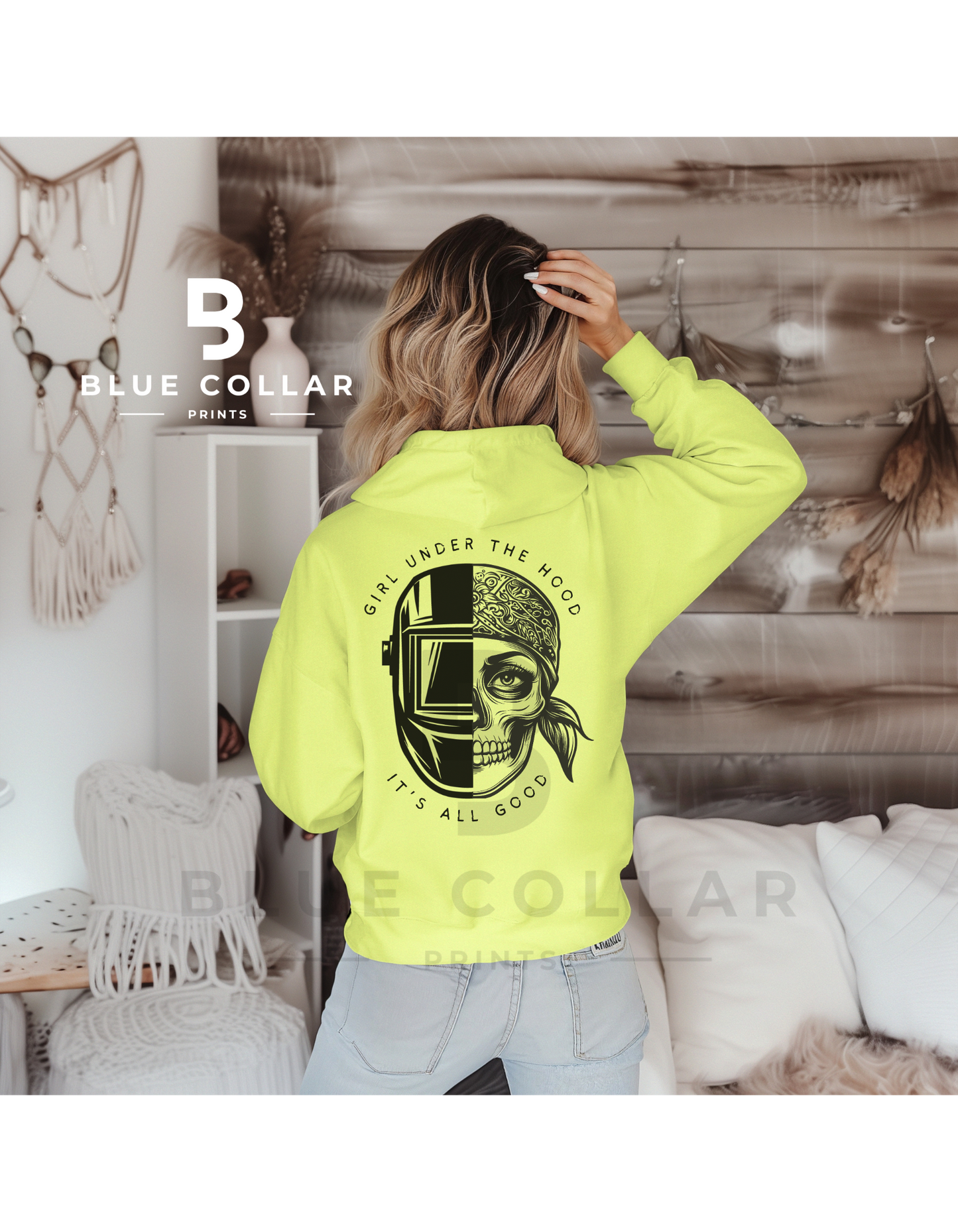Welder - Girl Under the Hood It's All Good Hoodie OR T-Shirt