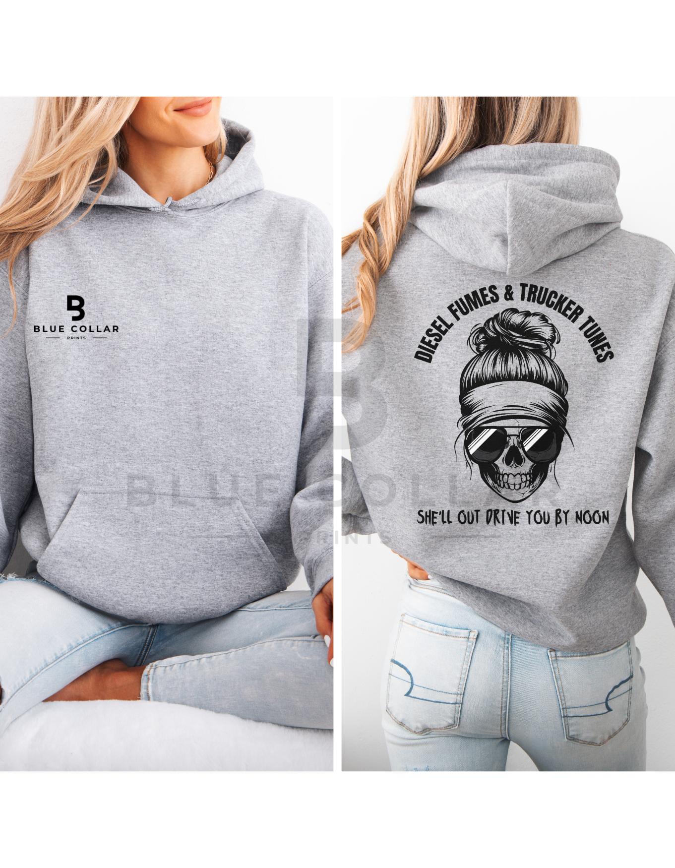 DIESEL FUMES and TRUCKER TUNES Hoodie OR T-Shirt