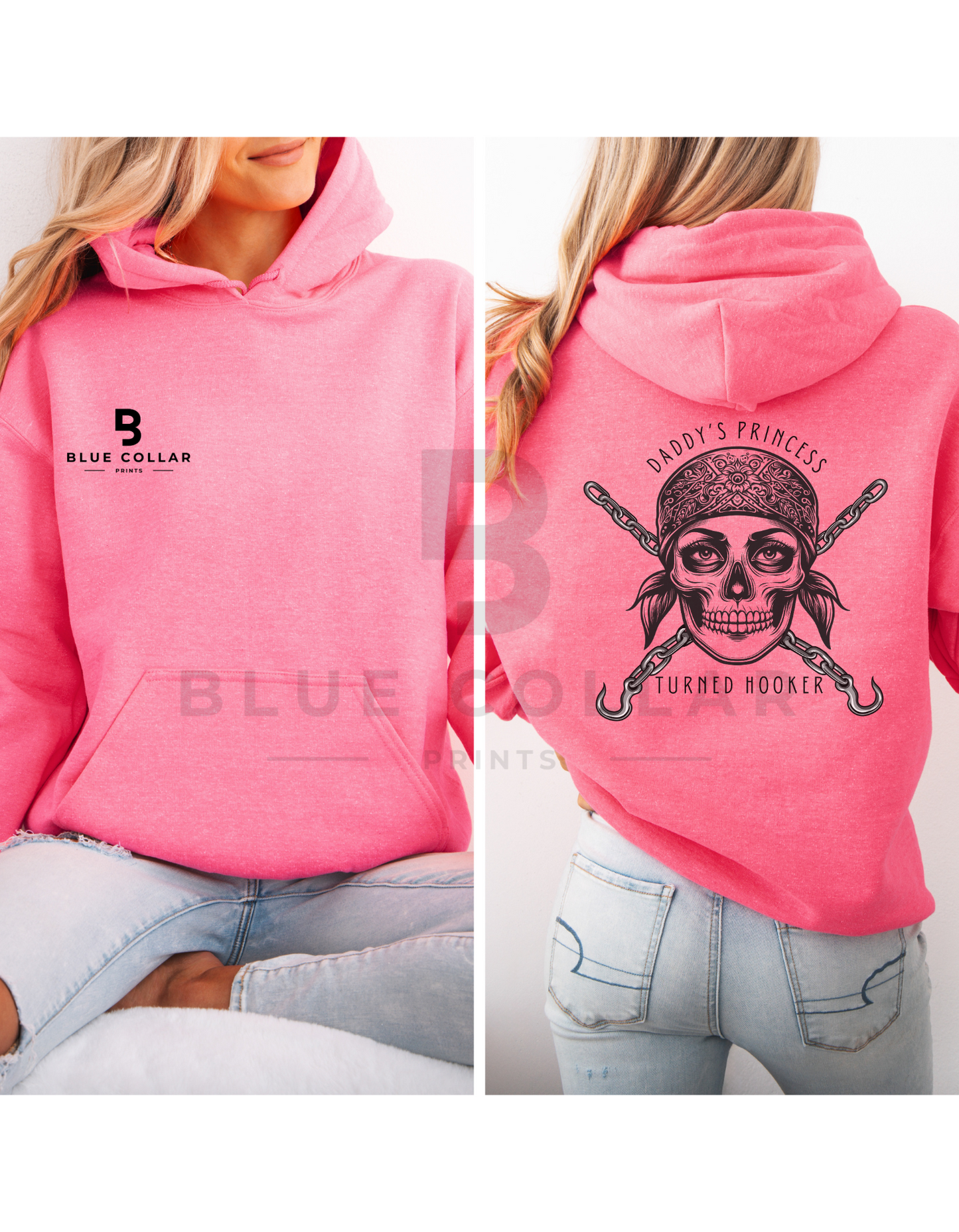 Tow Truck Operator - Daddy's Princess Turned Hooker Skull Sweatshirt OR T-Shirt