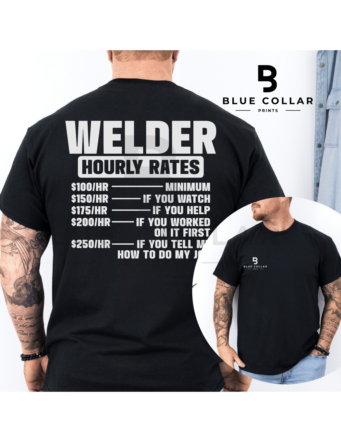 Welder HOURLY RATE Hoodie OR T-Shirt