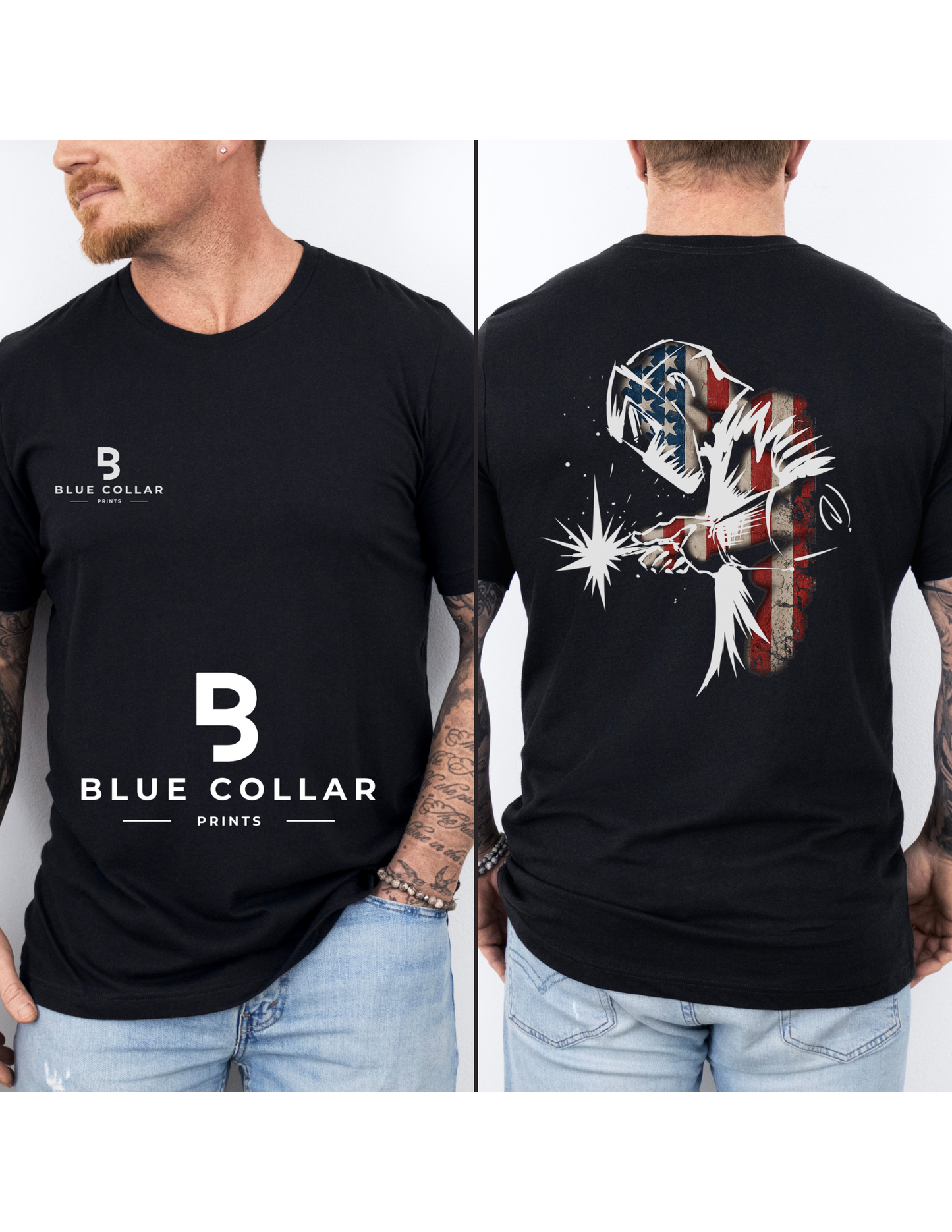 Welder - American Patriotic Welder Hoodie OR T-Shirt