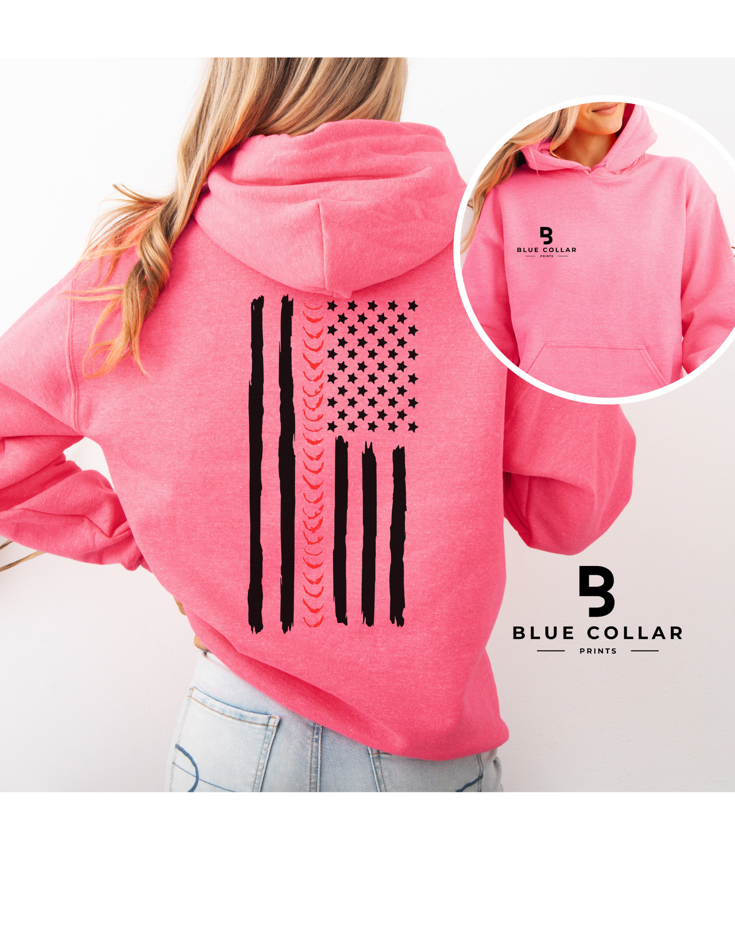 American Patriotic Welder Flag Hoodie OR T-Shirt