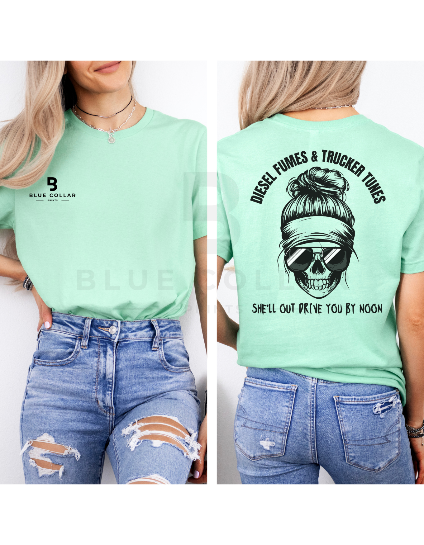 DIESEL FUMES and TRUCKER TUNES Hoodie OR T-Shirt