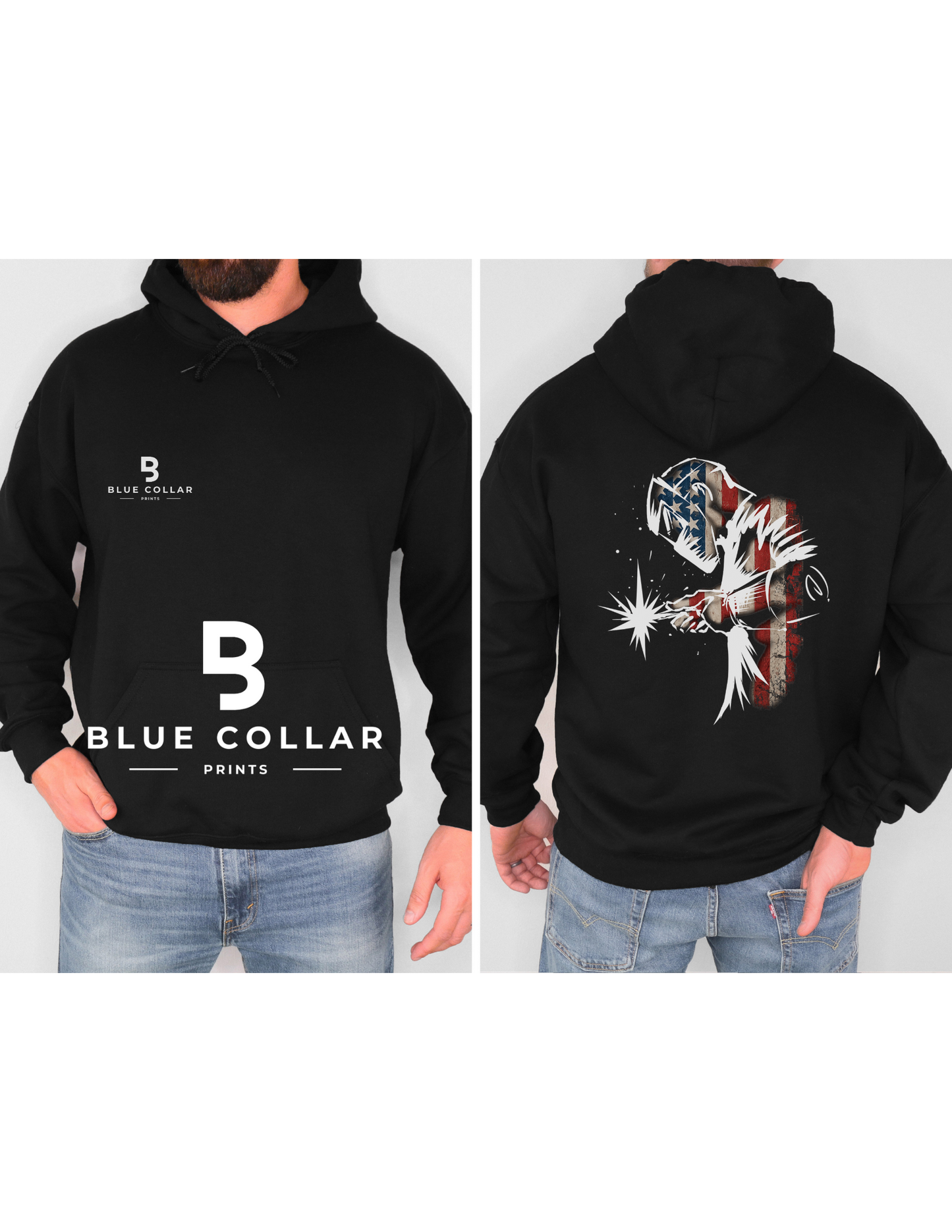 Welder - American Patriotic Welder Hoodie OR T-Shirt