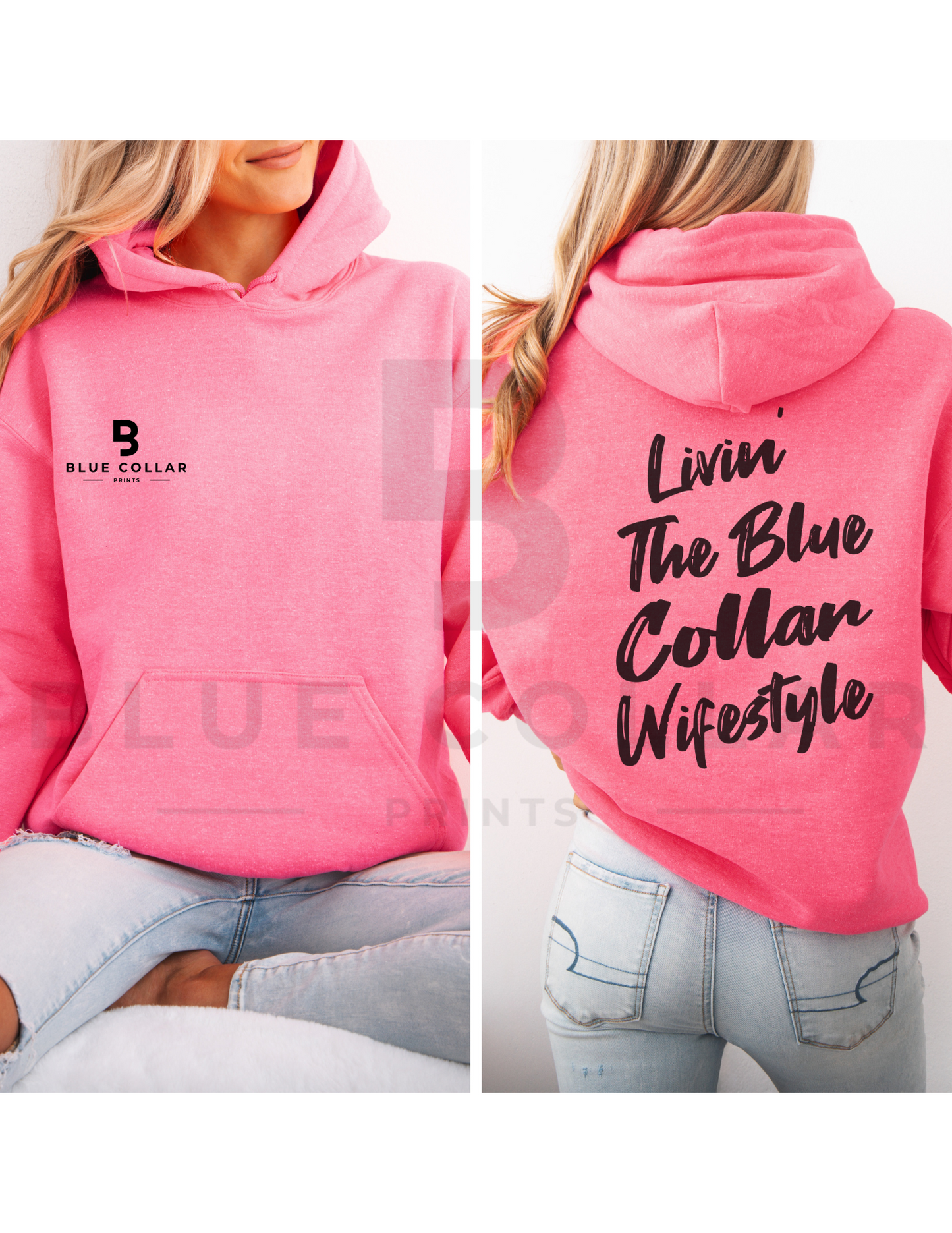 Livin the BLUE COLLAR WIFESTYLE Hoodie OR T-Shirt