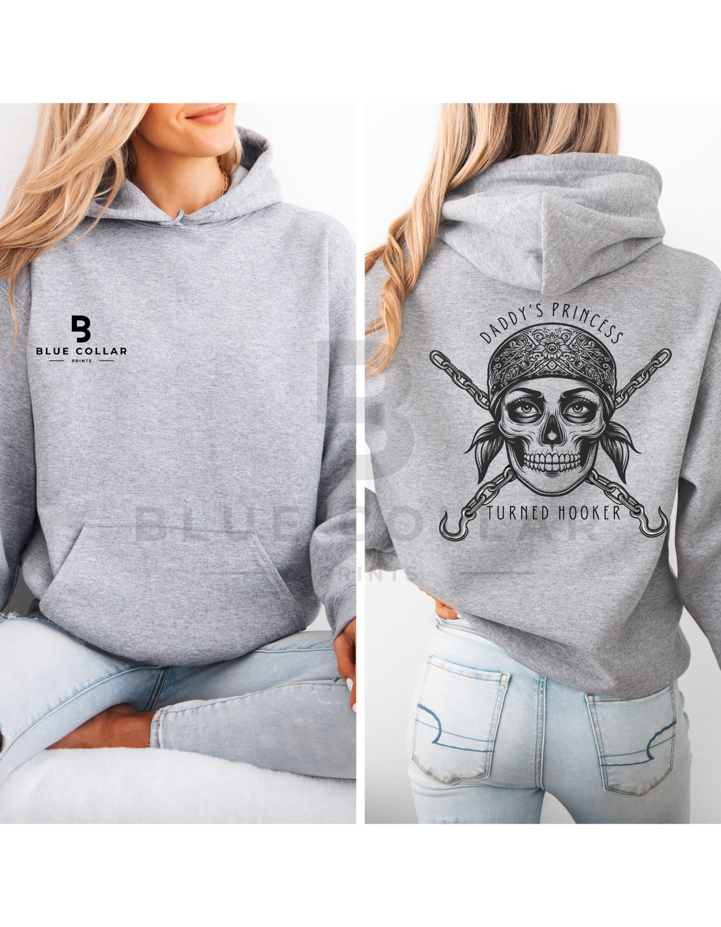 Tow Truck Operator - Daddy's Princess Turned Hooker Skull Sweatshirt OR T-Shirt