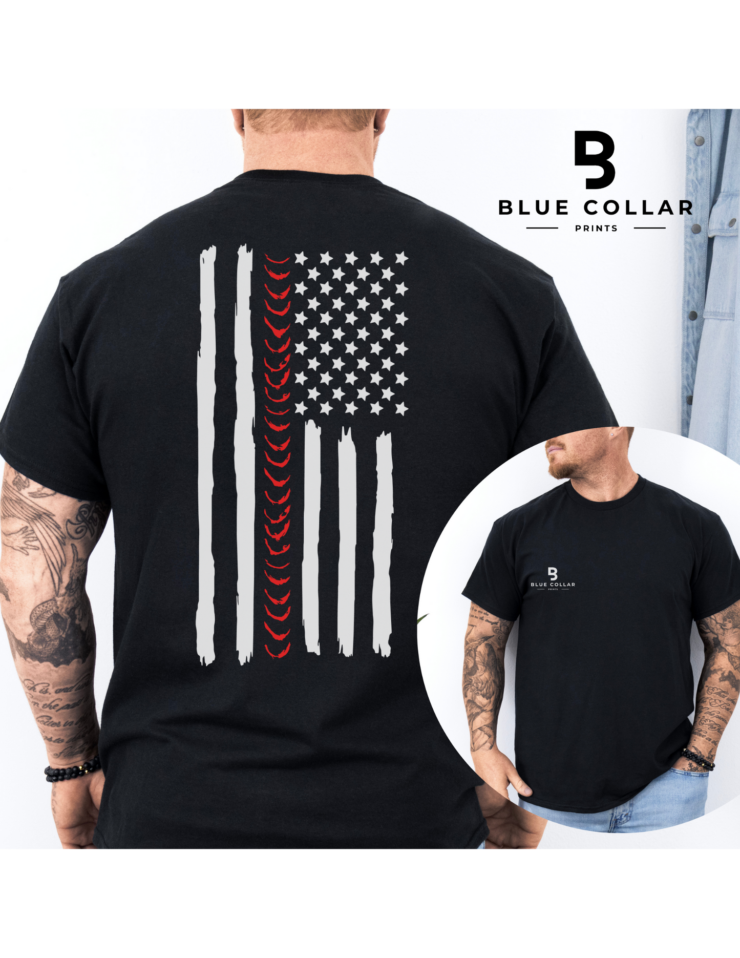 American Patriotic Welder Flag Hoodie OR T-Shirt
