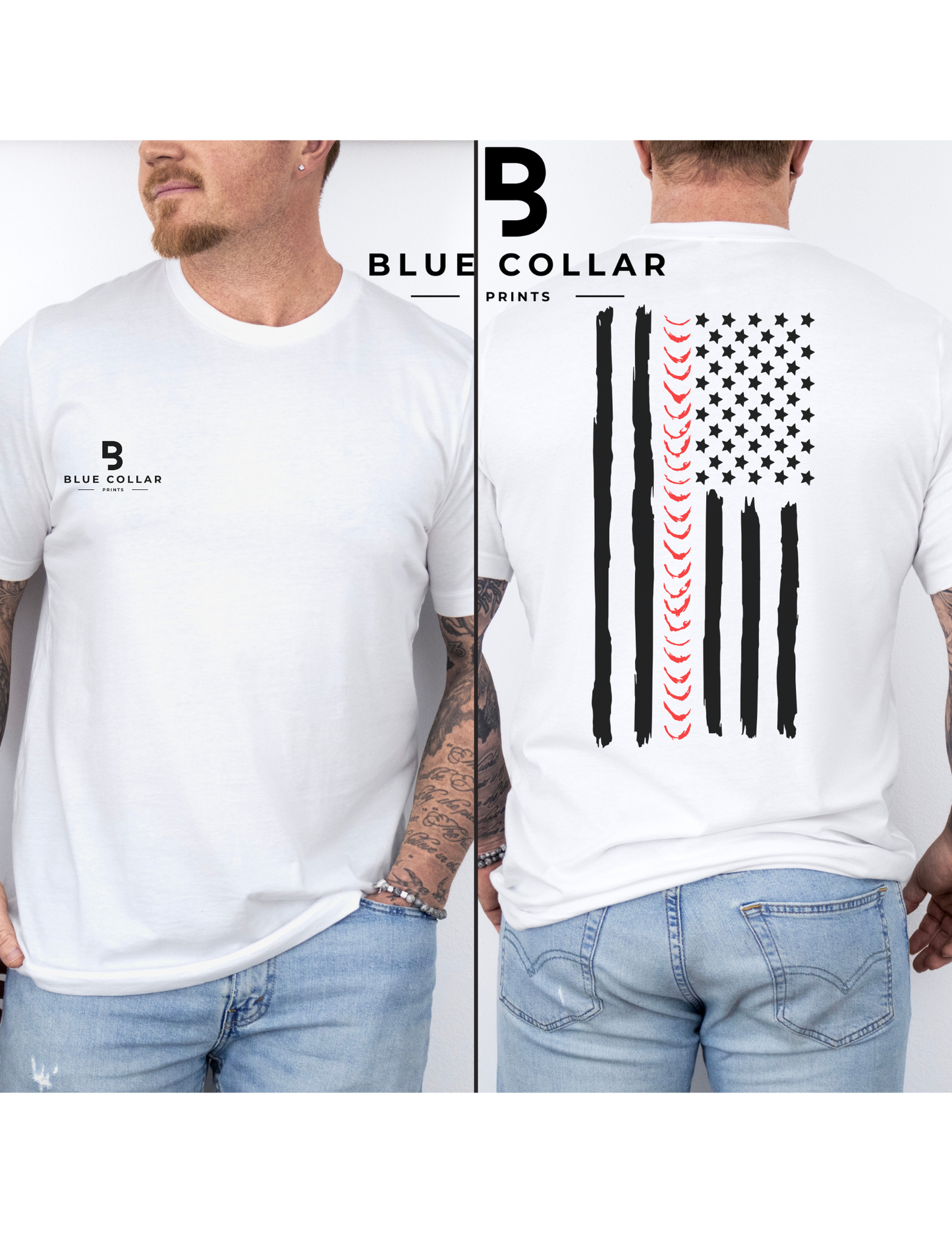 American Patriotic Welder Flag Hoodie OR T-Shirt