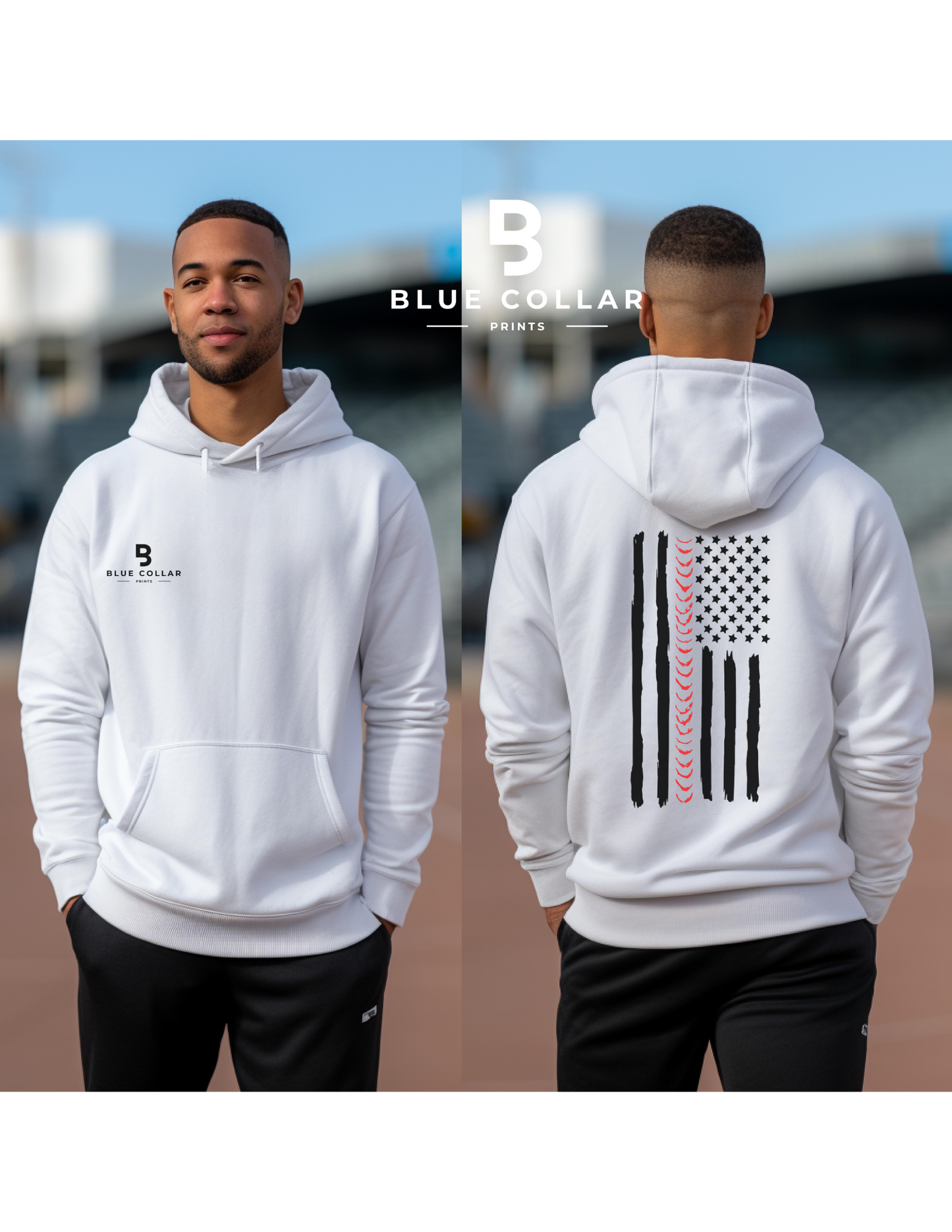 American Patriotic Welder Flag Hoodie OR T-Shirt