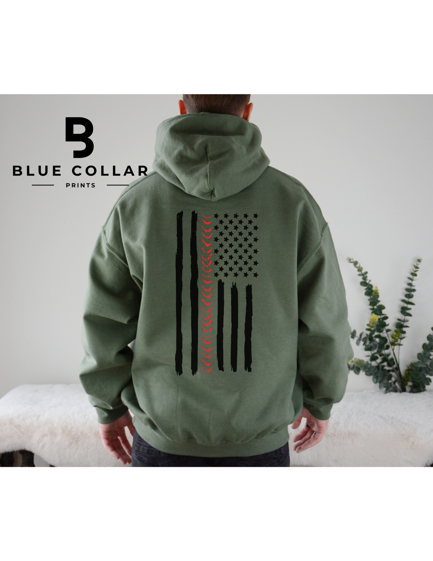 American Patriotic Welder Flag Hoodie OR T-Shirt