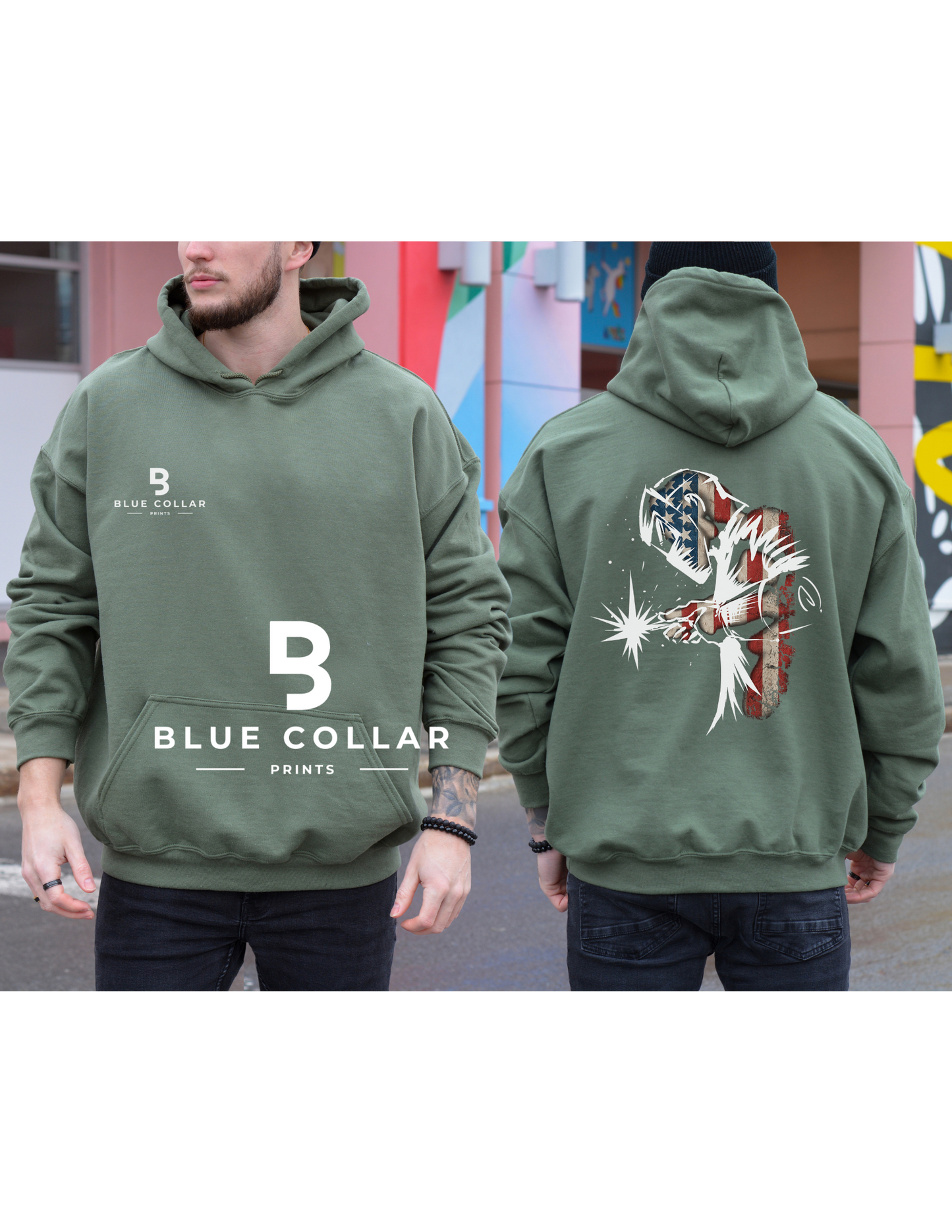 Welder - American Patriotic Welder Hoodie OR T-Shirt