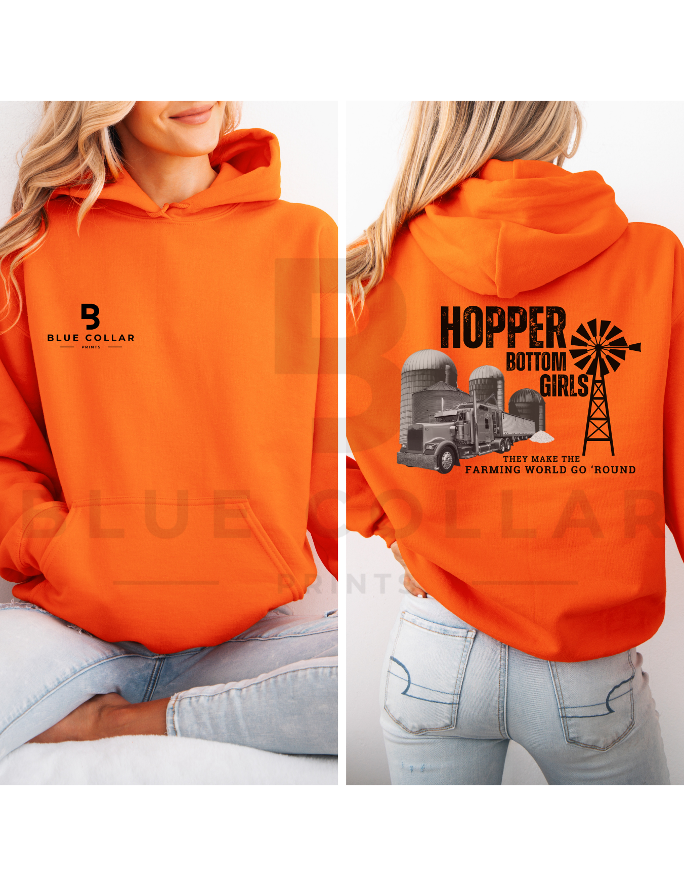 HOPPER BOTTOM GIRLS Make The Farming World Go Round Hoodie OR T-Shirt