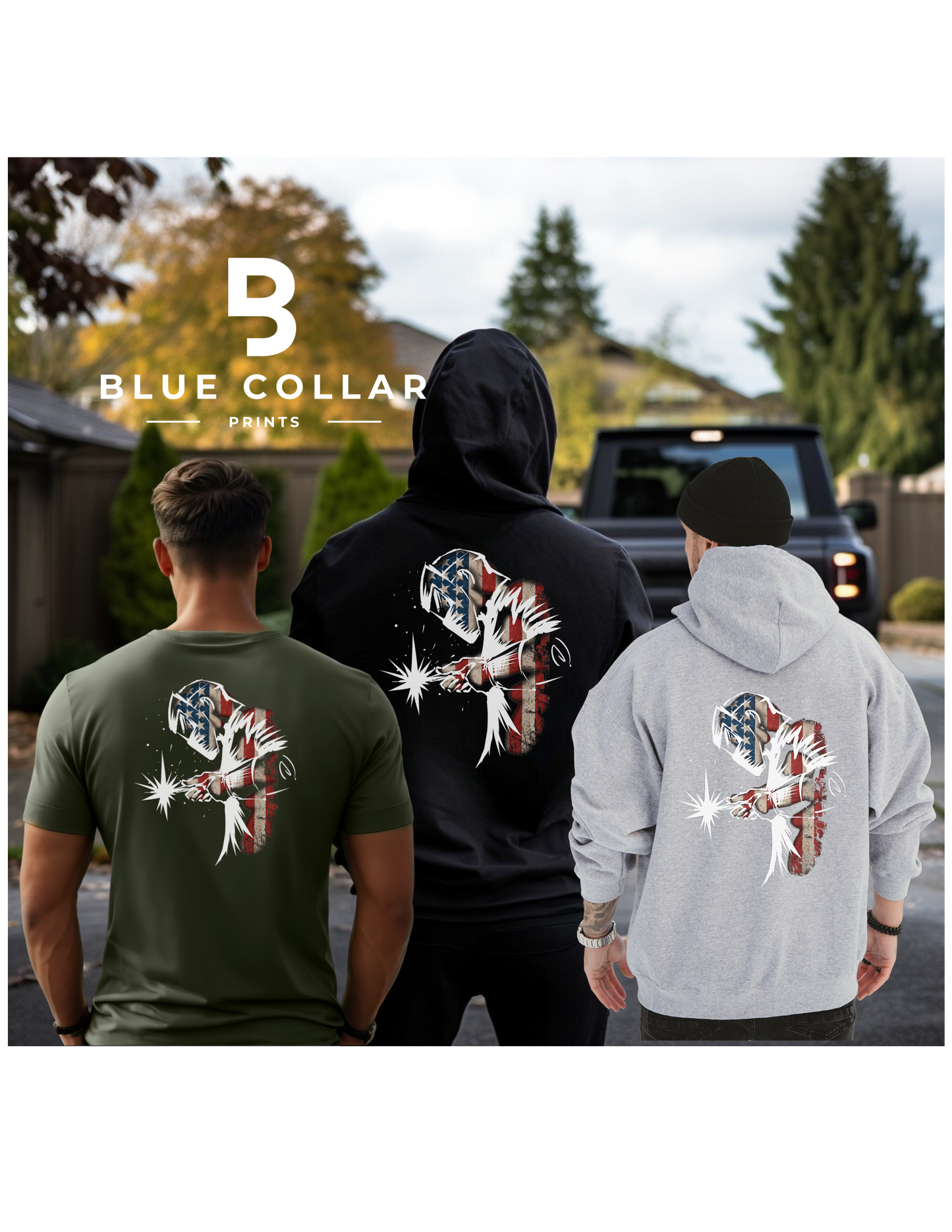 Welder - American Patriotic Welder Hoodie OR T-Shirt