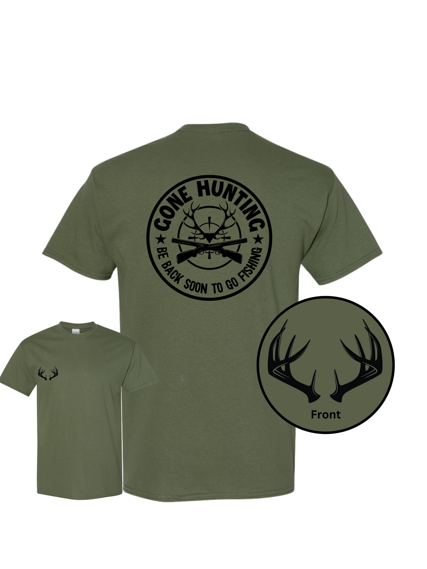 #1063-Gone Hunting Short Sleeve T-Shirt