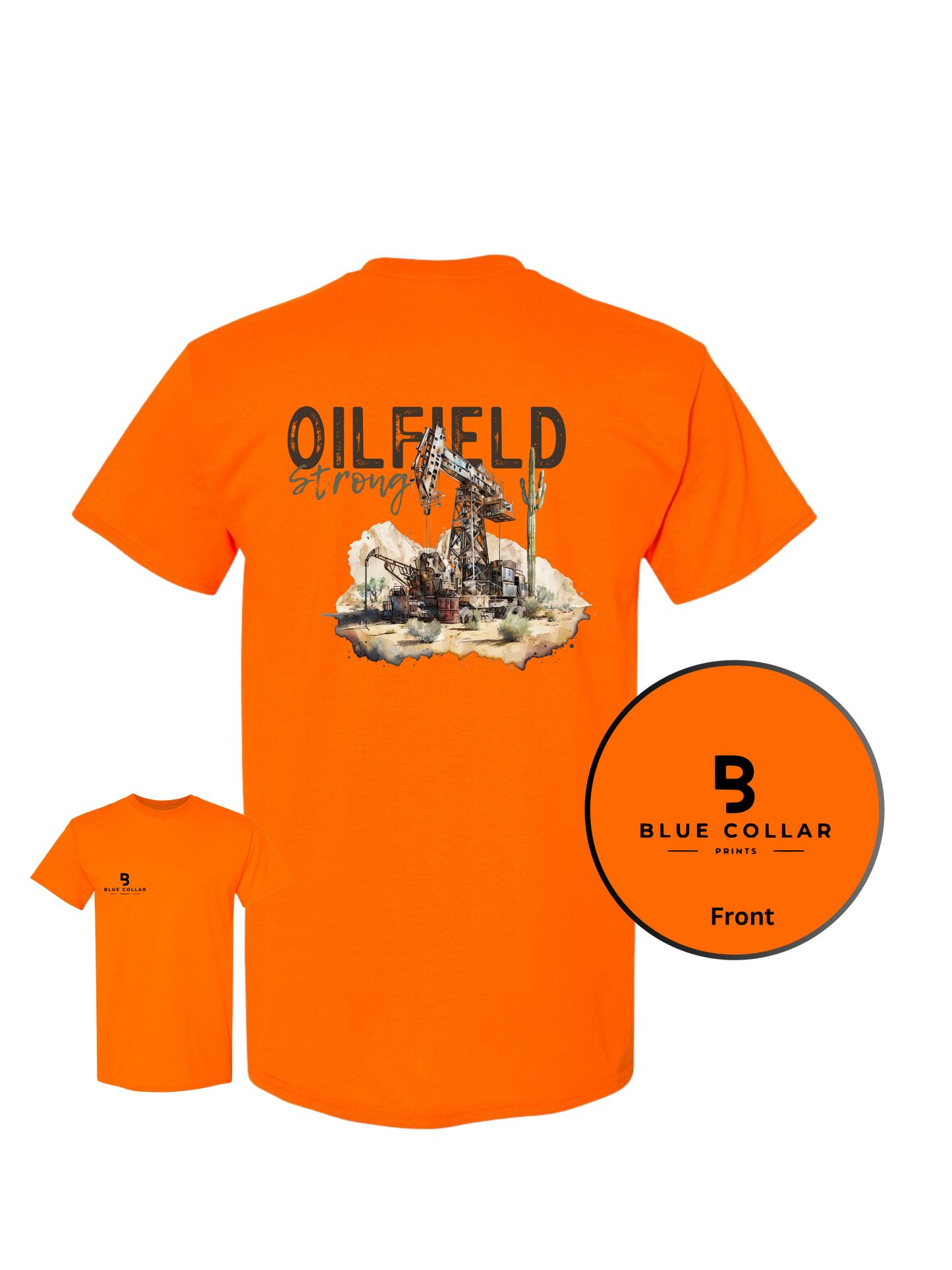 #1066-Oil Field Strong Short Sleeve T-Shirt