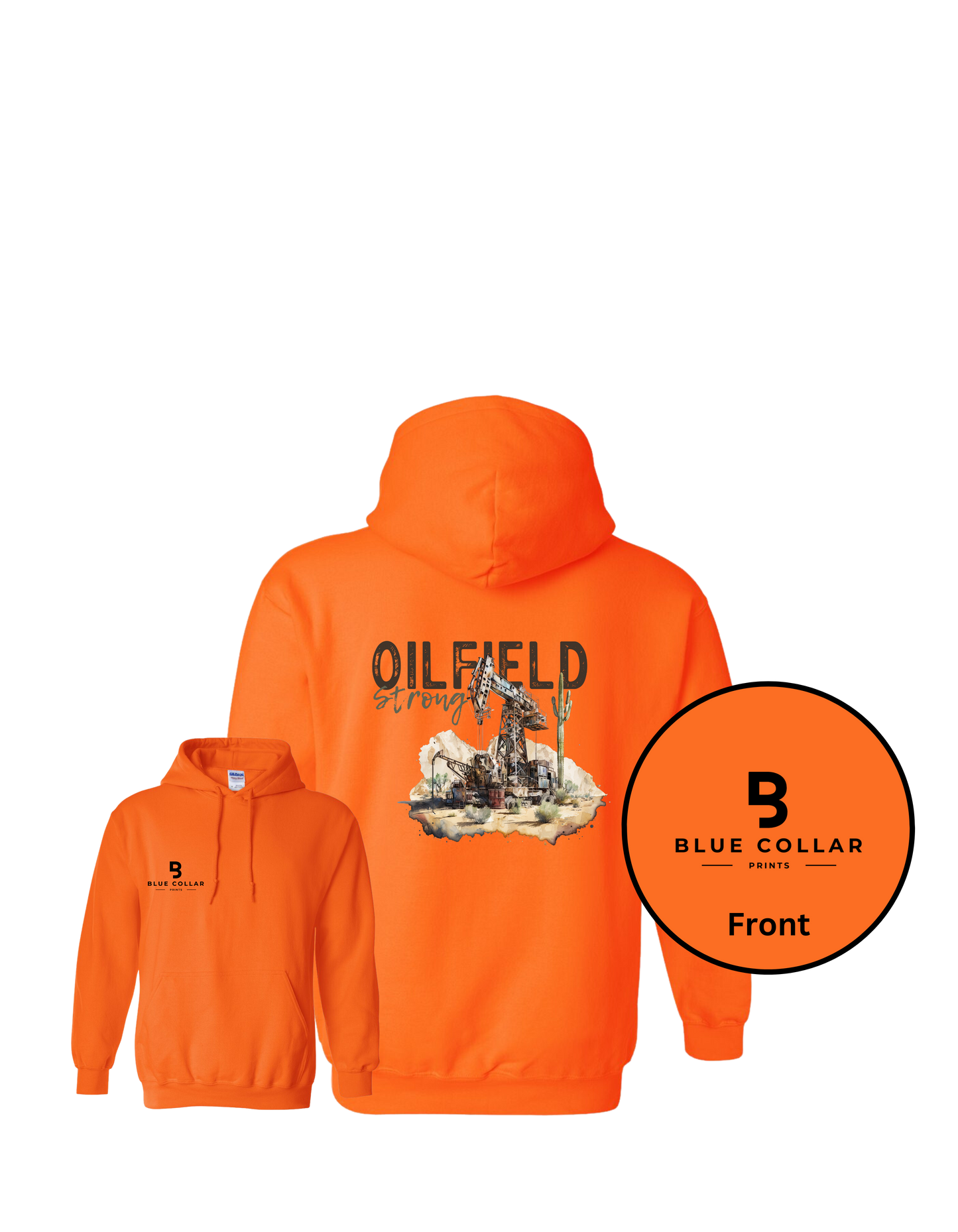 #1080-Oil Field Strong Sweatshirt Hoodie