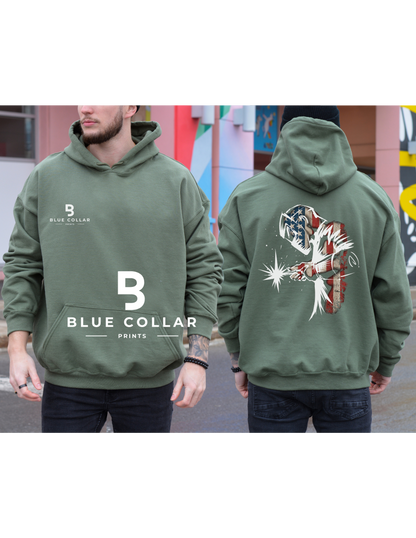 Welder - American Patriotic Welder Hoodie OR T-Shirt