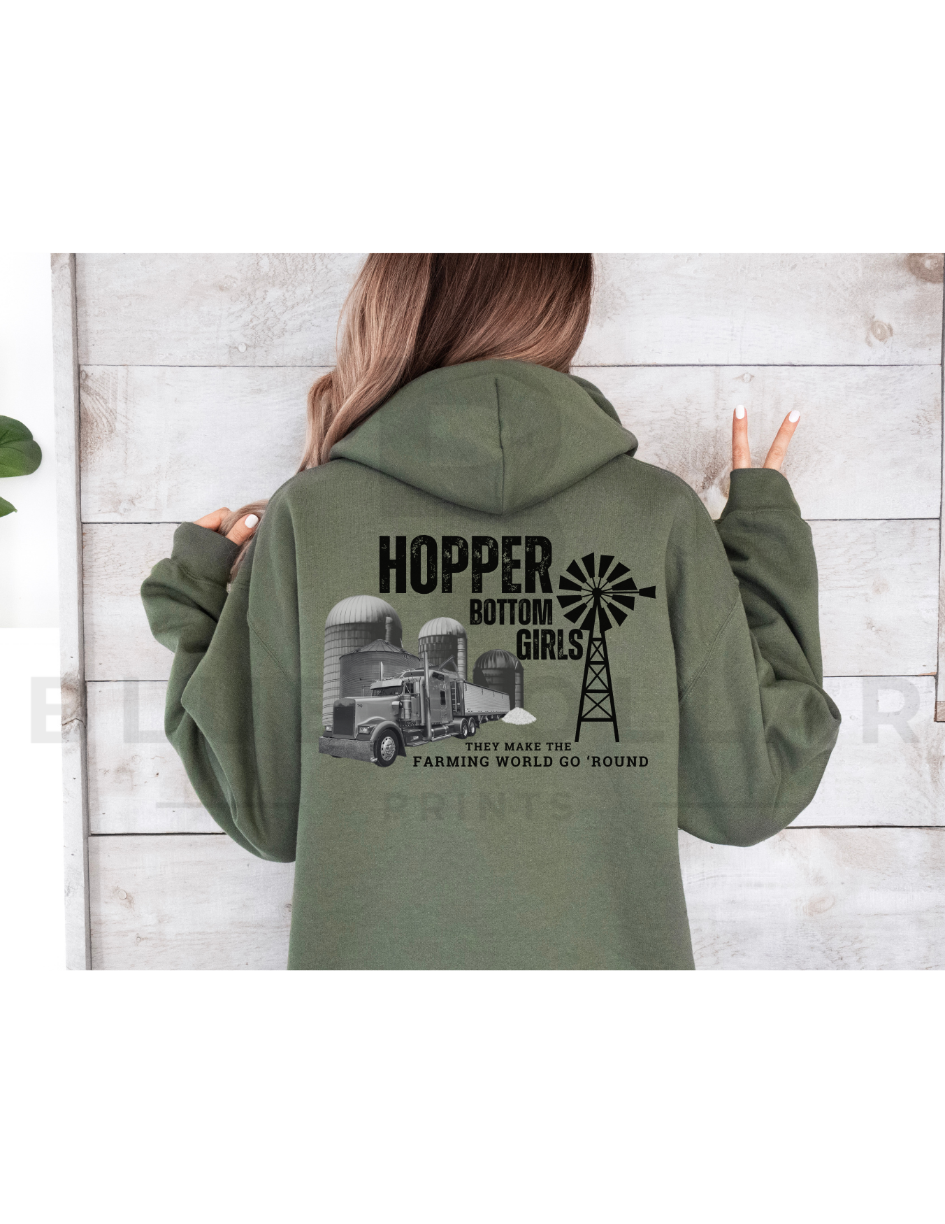 HOPPER BOTTOM GIRLS Make The Farming World Go Round Hoodie OR T-Shirt