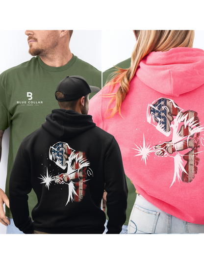 Welder - American Patriotic Welder Hoodie OR T-Shirt